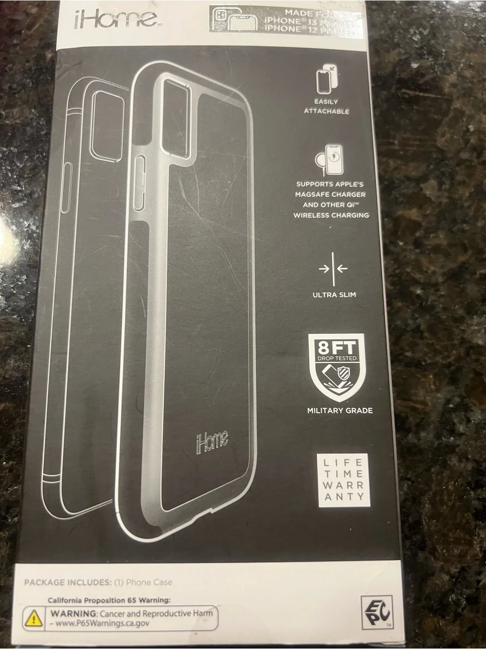 iHome VELO Silicone Case for iPhone 13 Pro Max / 12 Pro Max - Black